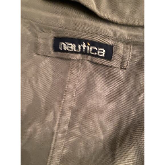 Vintage Nautica Sailing Jacket Army Green Coat 90s Olive L - Picture 13 of 13